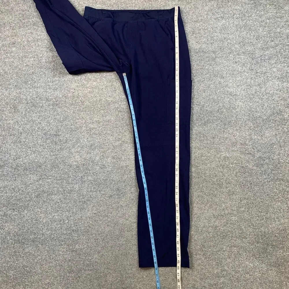 Figs Scrub Pants Mens XL Navy Axim Cargo Straight Drawstring Stretch Medical